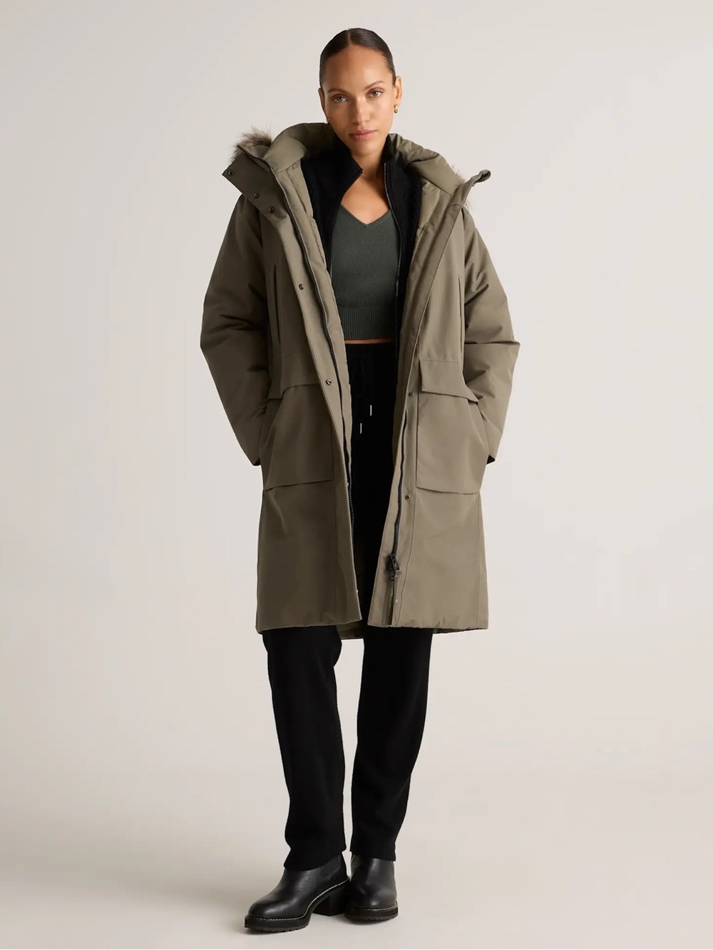 Quince NWT XS Responsible Down Hooded Long Parka